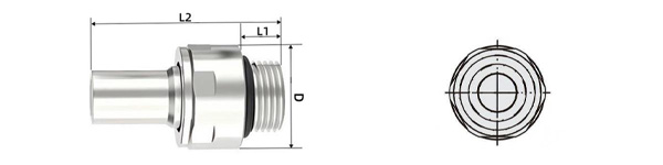 格雷希爾C71系列UQDB數(shù)據(jù)中心液冷接頭尺寸圖